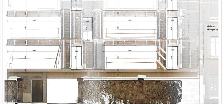 Mise au net d&rsquo;une façade, en cours de chantier